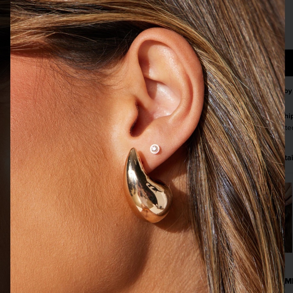 Fashion Nova En El Gold Chunky Statement Earrings